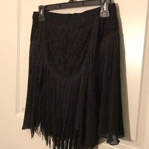 NWT Free People Foam of Daze Fringe Skirt
